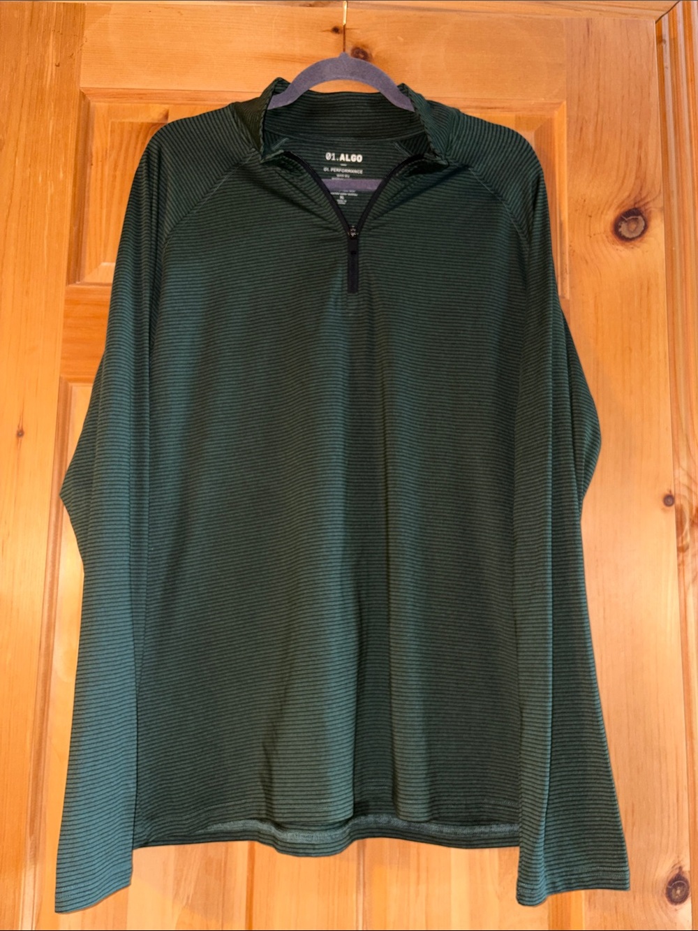 Men’s Algo Performance Dark Green Quarter-Zip Pullover